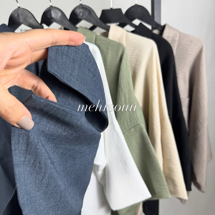 شومیز باکسی آستین کلوش چاکدار |کد ۴۴۶